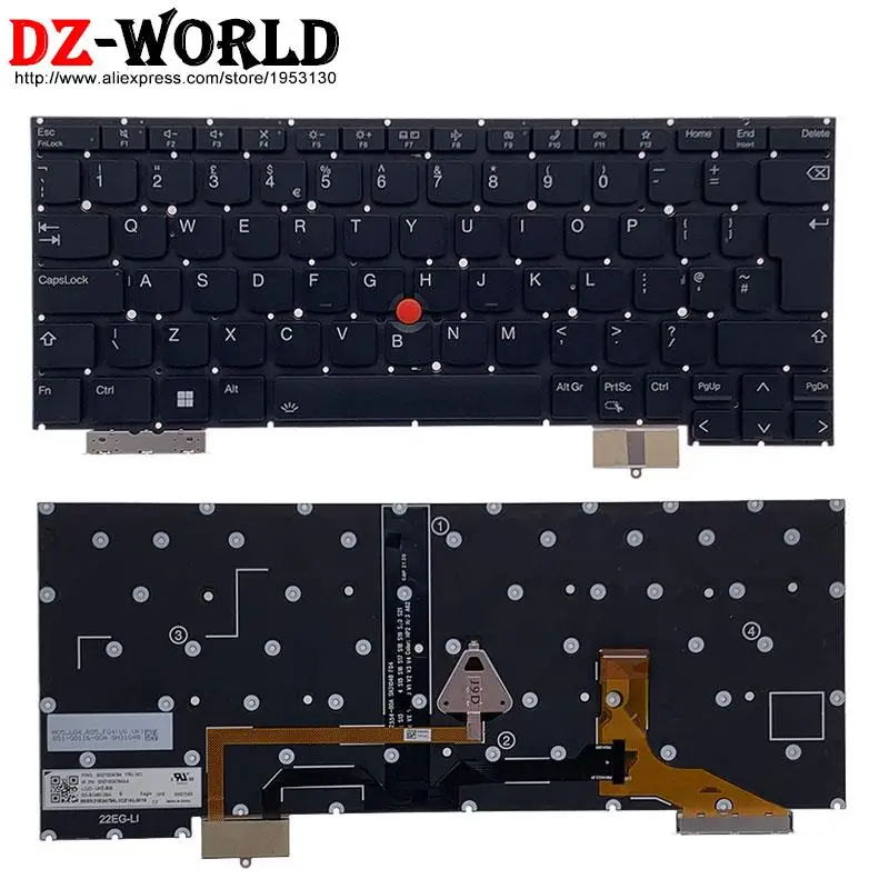 

New Original UK English Backlit Keyboard for Lenovo Thinkpad X13s Gen1 21BX 21BY Laptop SN21E04784 SN21E04860