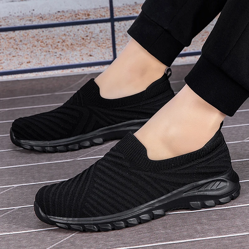 35-46 Flexible Couple Casual Shoes Lightweight Women Vulcanized Shoes Anti-slip Male Loafers Breathable Mesh Outdoor Sneakers