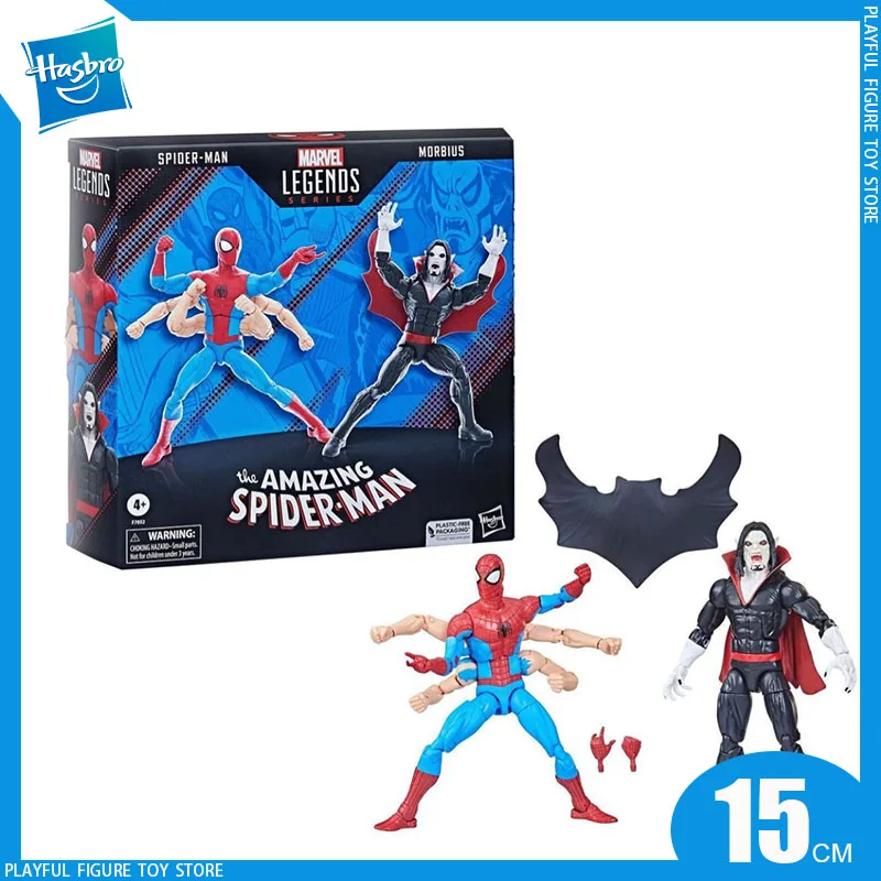 

Hasbro Marvel Legends Anime Figure Series Spider-Man Vs Morbius Action Figure Statue Decor Collection Model Doll Toy Gift 6-Inch