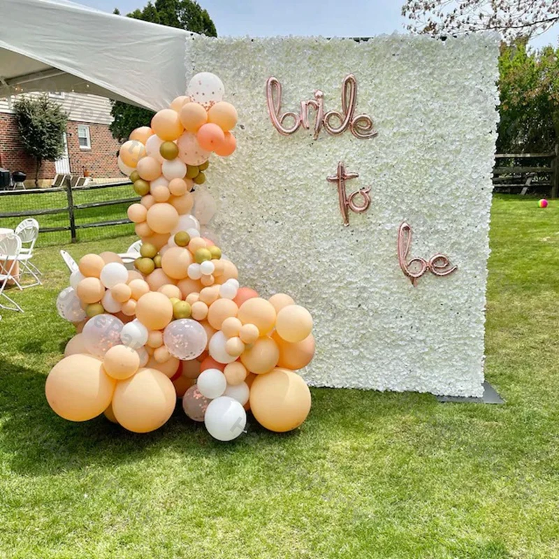 

104pcs Cream Peach Matte White Balloons Garland Arch Boho Wedding Decoration Gender Reveal Birthday Baby Shower Decor Accessory