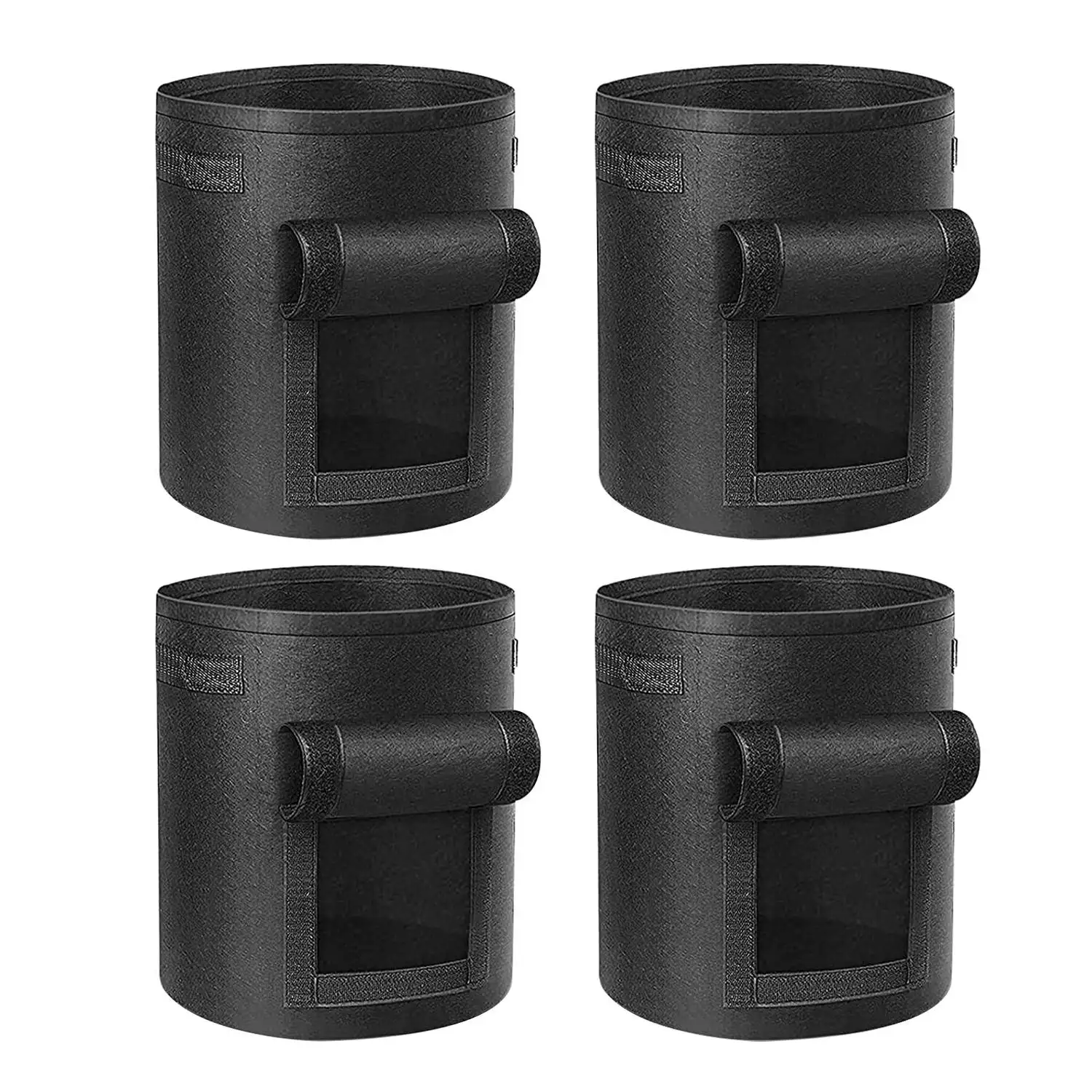 

Potato Grow Bags 4 Gallon with Flap,4Pcs Plant Grow Bags Nonwoven with Sturdy Handle,Garden Pots Vegetable Potato Bag