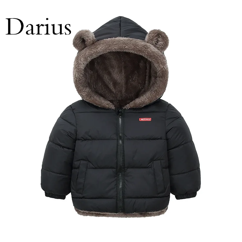

Kids Cotton Clothing Thickened Down Girls Jacket Baby Children Winter Warm Coat Zipper Hooded Costume Boys Outwear