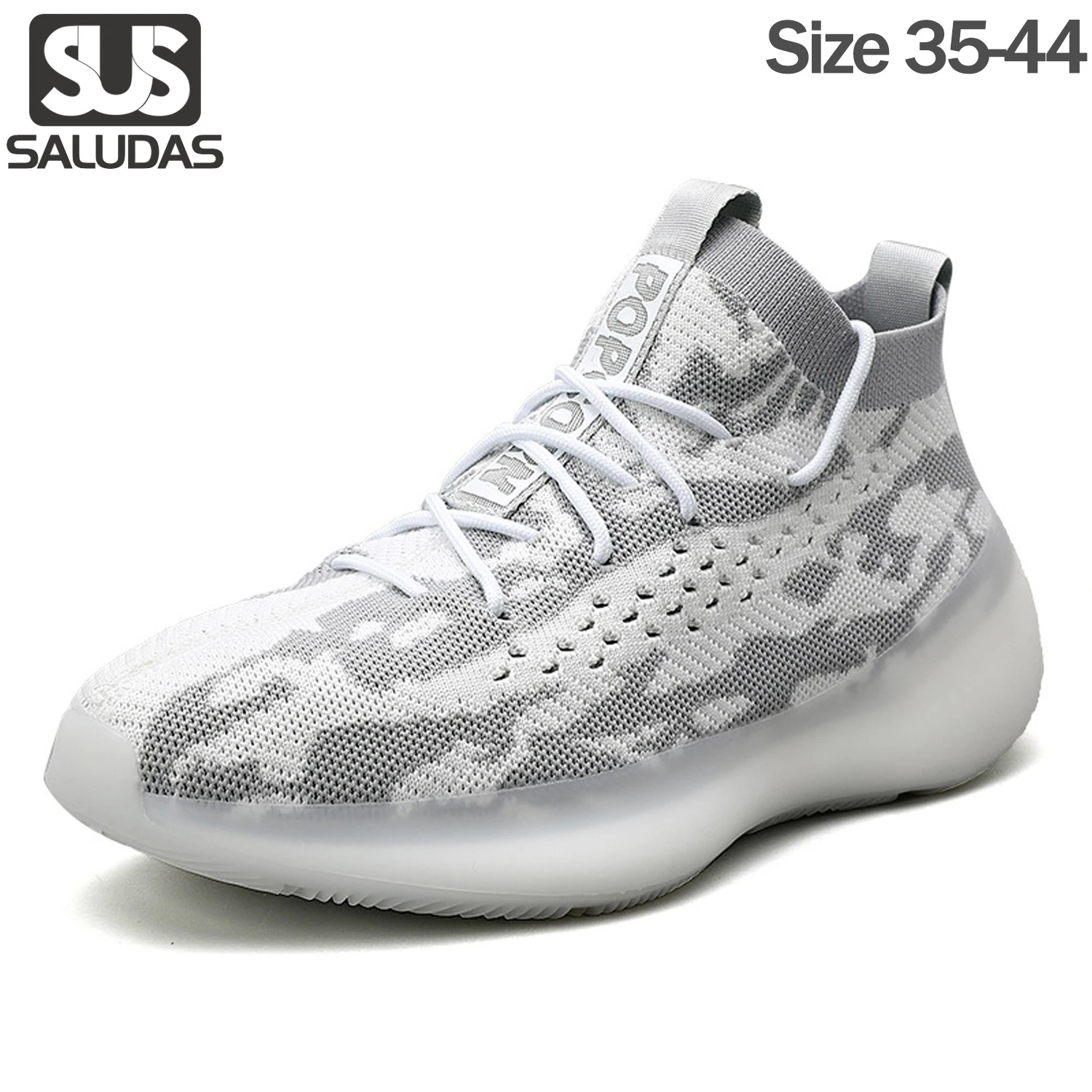 

SALUDAS Men Sneaker Running Shoes Lightweight Uni-Moulding 2.0 Breathable Sneakers Stretch Flying Weave Men Casual Walking Shoes