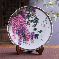 Ceramics Wall-Plate Purple Donglai Decorative Plates Modern Household TV Wine Cabinet Decoration Ornaments