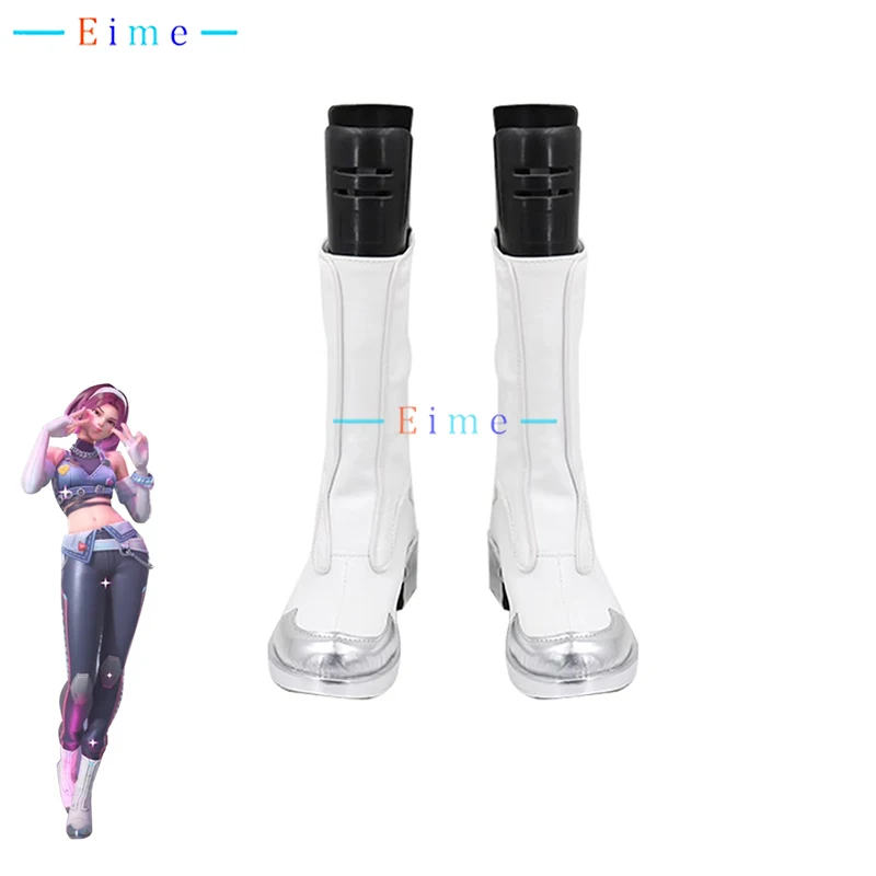 D.va Обувь для косплея Игра OW Реквизит из искусственной кожи Хэллоуин Карнавальные