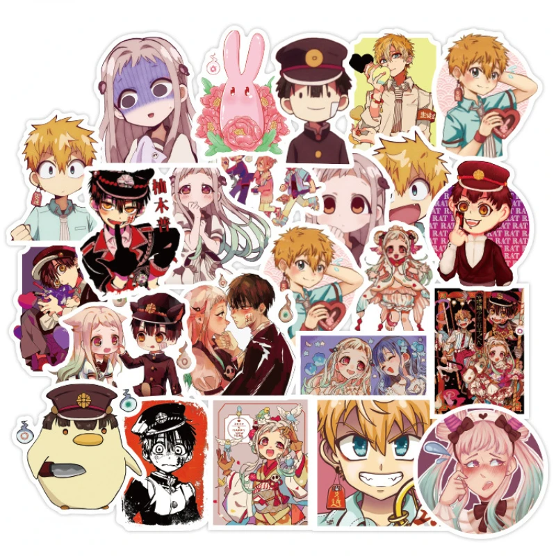 

50 шт., водостойкая наклейка Hanako Kun в виде унитаза