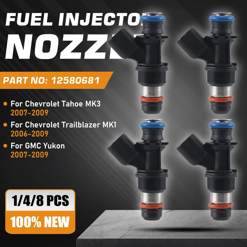 8-цилиндровые форсунки для Chevrolet Tahoe MK3 Chevy Trailblazer MK1 GMC Yukon 2006 2007 2008 2009 топливные 12580681
