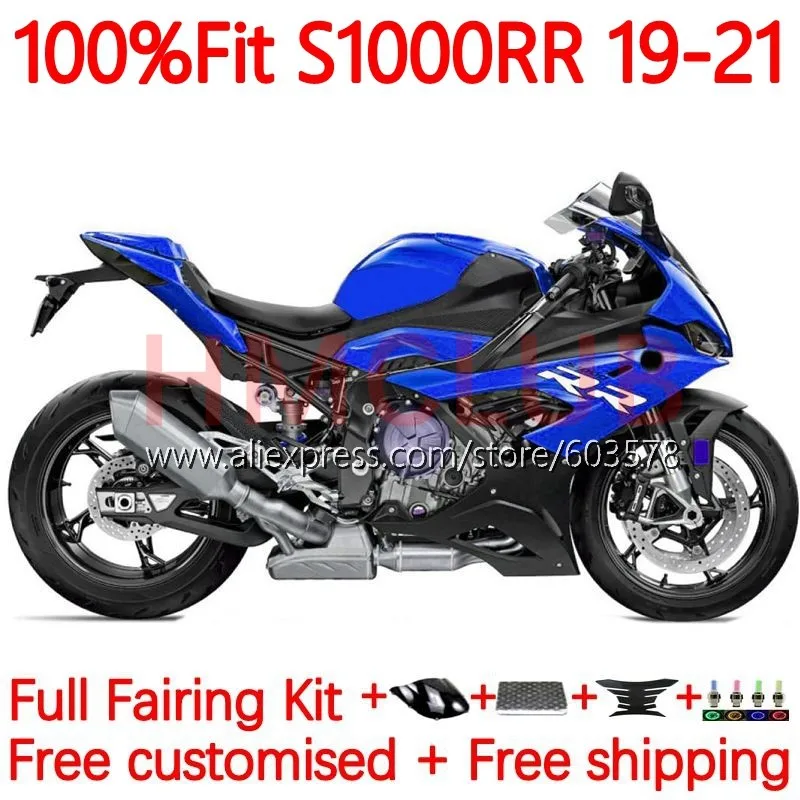 

Injection Body For BMW S1000 S 1000 glossy blue S-1000 RR 1000RR S1000RR 2019 2020 2021 S1000-RR 19 20 21 OEM Fairing 152No.57