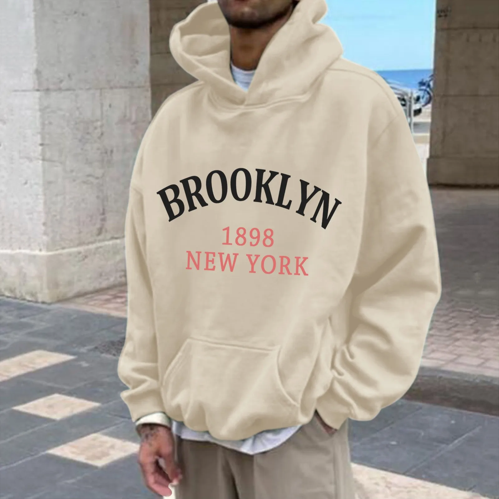 

Fashion Letter Print Hoodies Sweatshirt Autumn Winter Tops Oversized Hoodie Pullover Men's Sweatshirt Moletom Masculinos Outfits