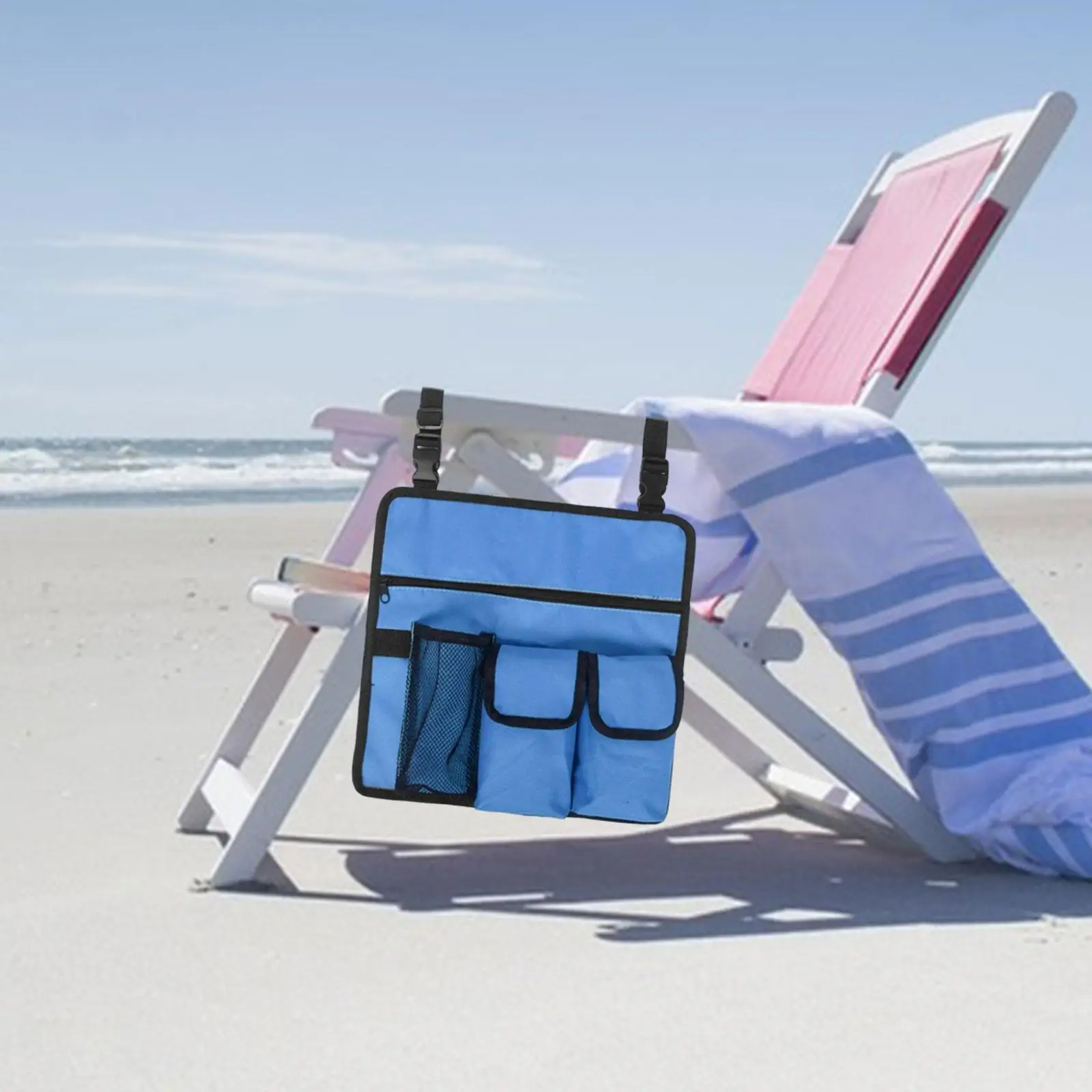 

Outdoor Beach Chair Arm Side Bags Seat Side Pocket Sundries Storage Pouches
