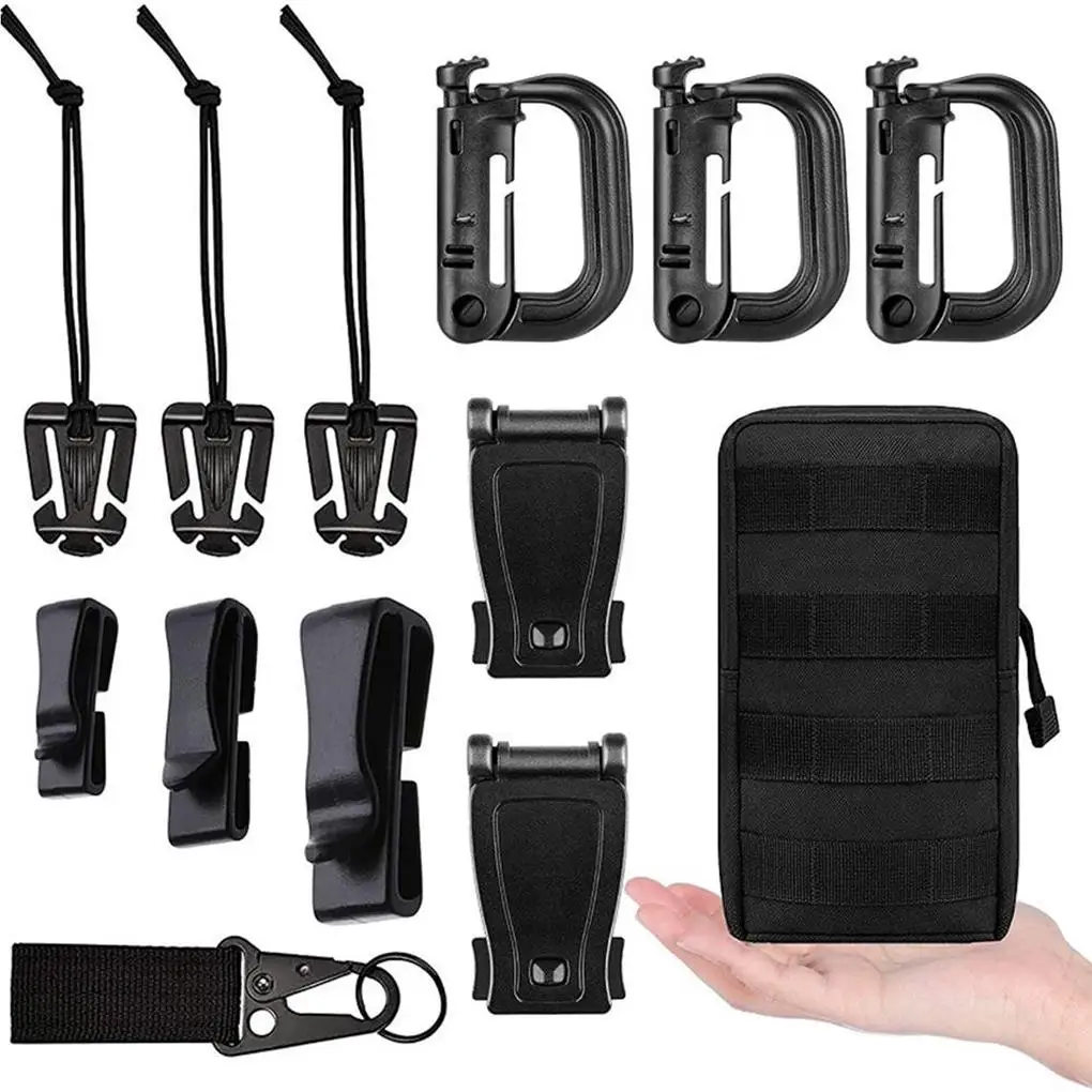 

Carabiner Attachment Buckle Snap D-ring Tools Webbing Lock Camping Backpack Climbing Hunting Belts Accessories