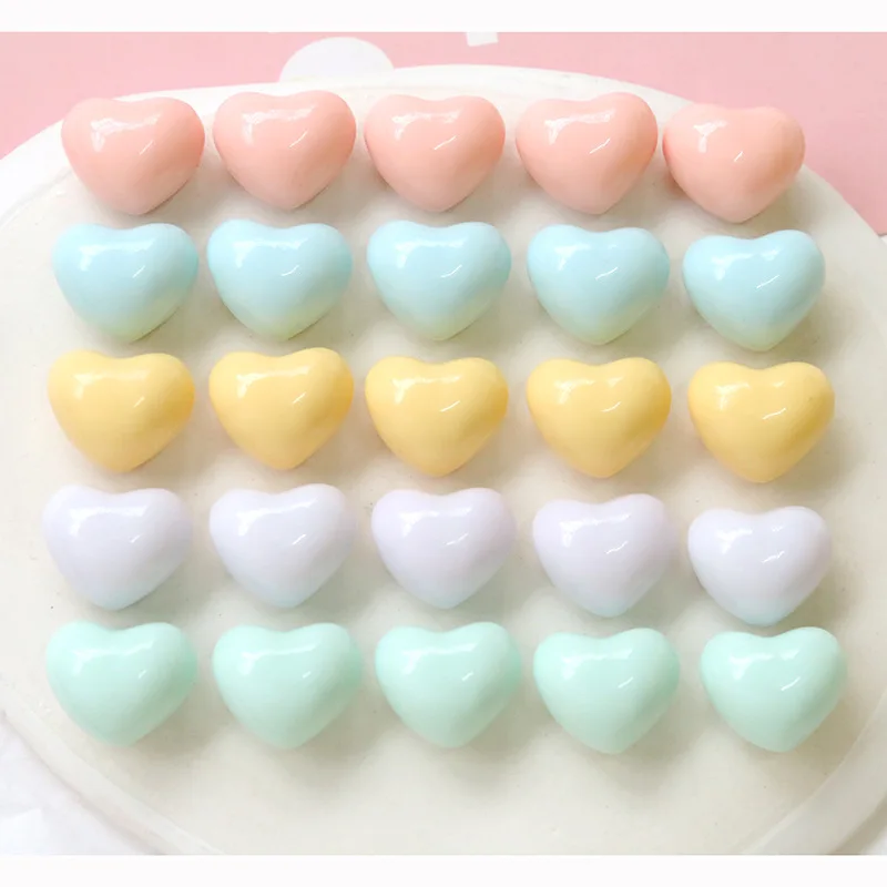 

5pcs Macaroon Solid Color Joker Fat Heart Resin Fridge Magnet for Fridge Decor Home Decor