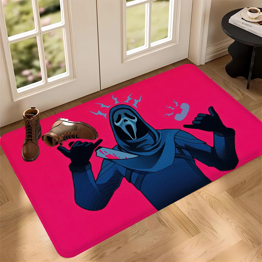 G-Ghostface H-Horror S-Scream Bath Mat Kids Room Bedroom Decoration Balcony Anti-Slip Doormat Living Alfombra