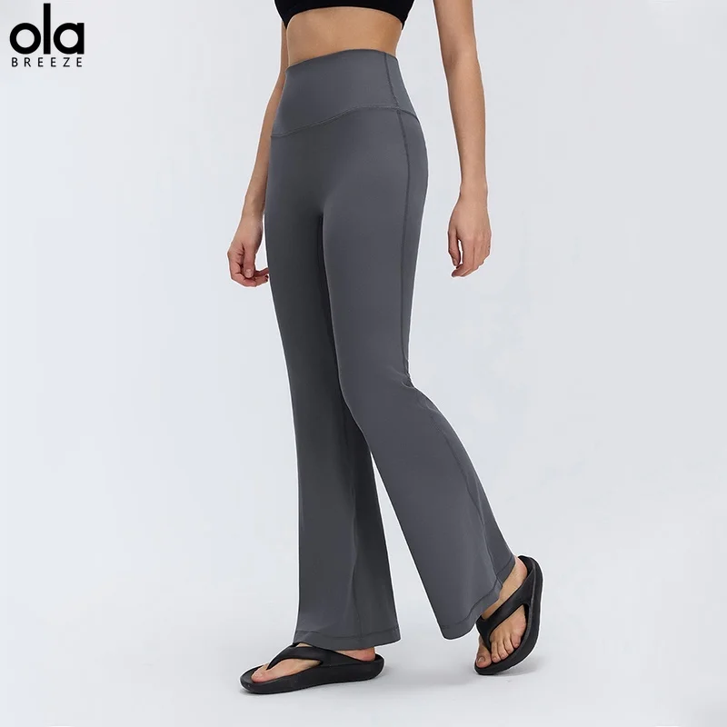 Фото 2026 Ola Breeze YOGA НОВИНКА: Расклешенные брюки для йоги с высокой талией для коррекции ягодиц и использования на улице для занятий пилатесом №2