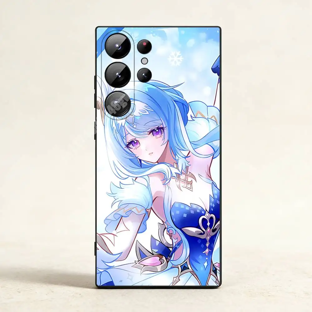 Фото Чехол для телефона Odette Genshin Impact для Samsung Galaxy S21 22 23 S24 25 26 Ultra Plus FE Lite, силиконовый бампер №2