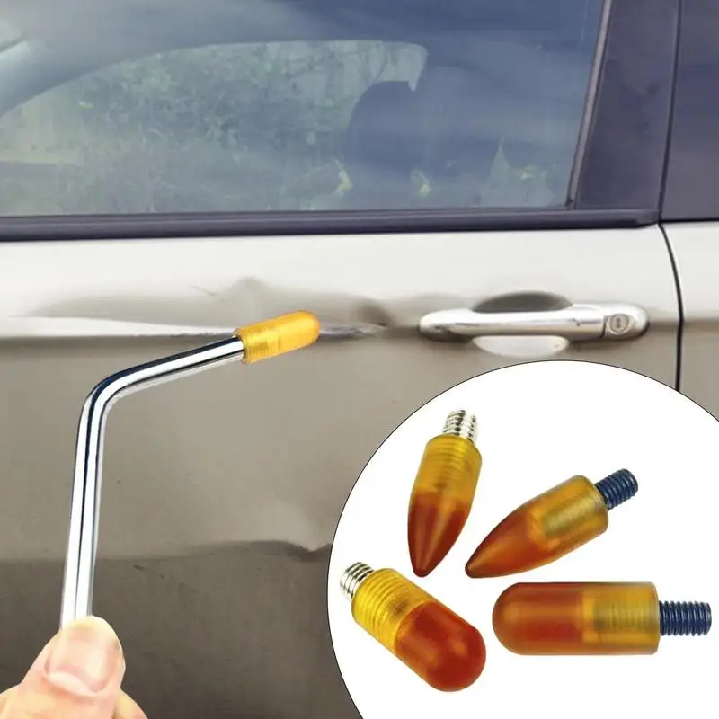 

2pcs Dent Repair Knockdown Pen Replacement Head Paint-less Pit Removal Leveling Hammer Heads Repair Tool
