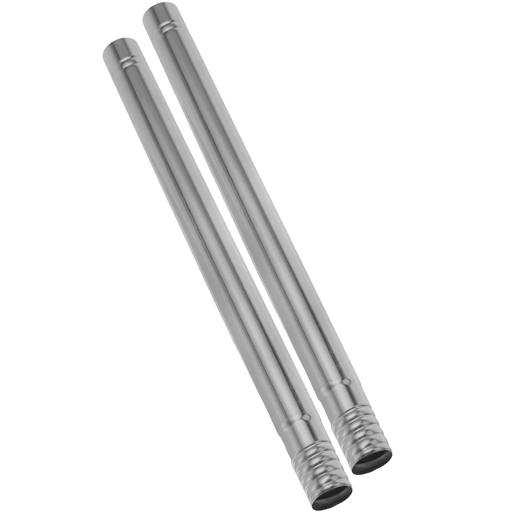 

2 Pcs Broom Handle Threaded End Stick Bathroom Rod Replacement Mop Floor Cleaning Extension Pole Steel Pipe Only