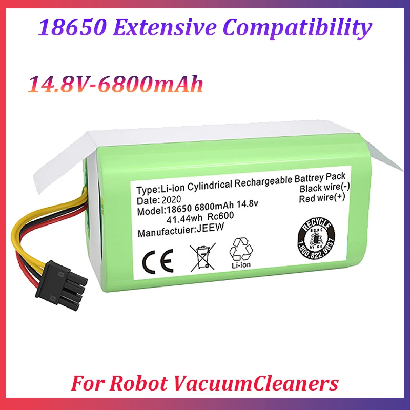 

Original 18650 4S1P Lithium-ion Battery 14.8V 6800mAh Vacuum Cleaner Battery C30B Sweeping Robot Rechargeable Lithium Battery