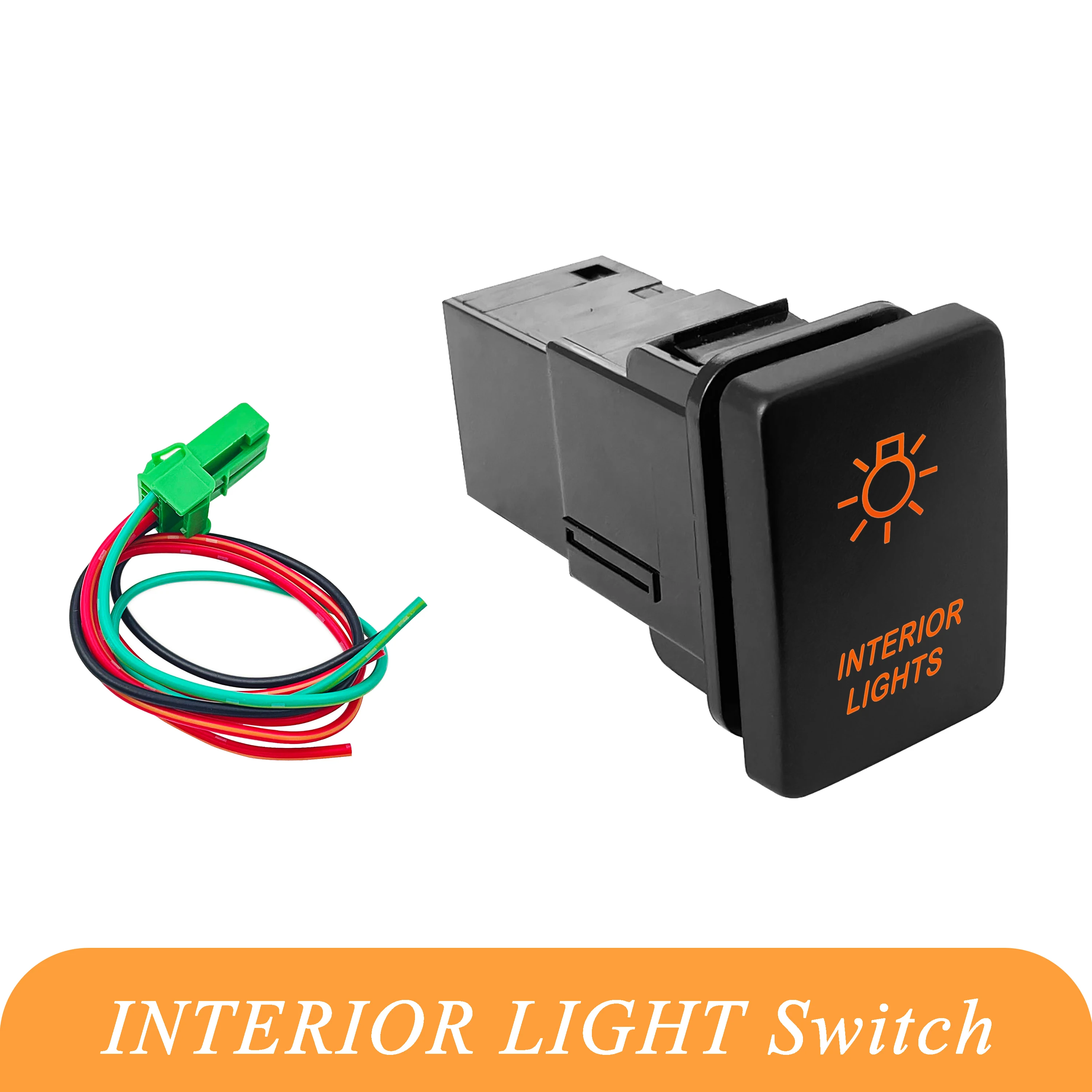 12 В оранжевый светодиодный автомобильный кнопочный переключатель зеркала с подогревом DRL с разъемом для Toyota Hilux Landcruiser Prado HiAce RAV4