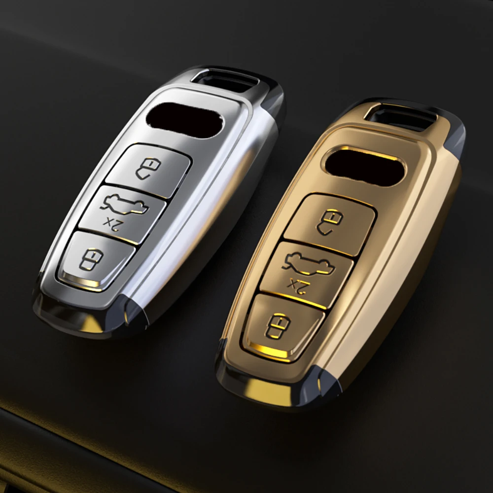 Новый Модный чехол для автомобильного ключа защитный Audi A6L A7 A8 Q8 E-tron C8 D5 2019 2020 -
