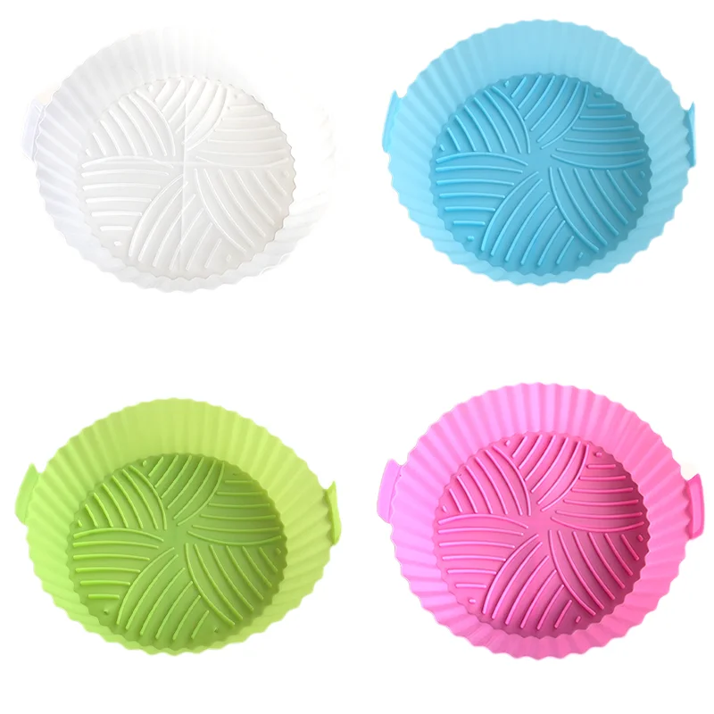 

Silicone Air Fryer Pot Tray BBQ Barbecue Pad Plate Airfryer Oven Baking Mold For Round Pot Food Safe Reusable Kitchen Accessory