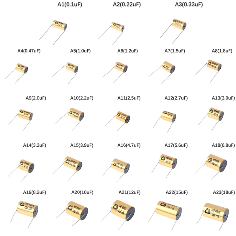 

1Pc 0.1uF-18uF 400V Car Tweeter Audio Speaker Frequency Divider Crossover Non-Polarity Electrolytic Capacitor