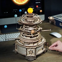 wooden diy three dimensional model toy earth solar system star orbit telescope 3d difficult adult assembly toys