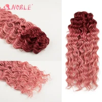 noble star deep wave twist crochet hair synthetic afro curly crochet braids ombre orange braiding hair extensions for women