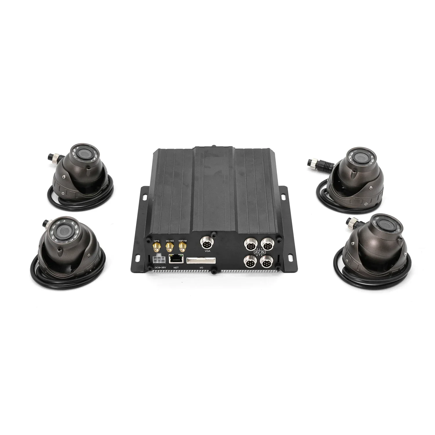 OEM H.265 4 канала MDVR SSD & HDD черный корпус Мобильный DVR регистратор экран 4G WiFi GPS