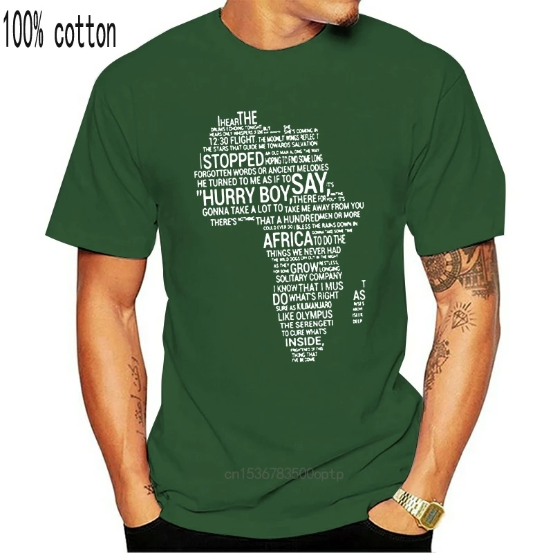 

Toto-Camiseta de algodón para hombre, camisa con letras de I Bless The Rains Down, color negro, talla completa