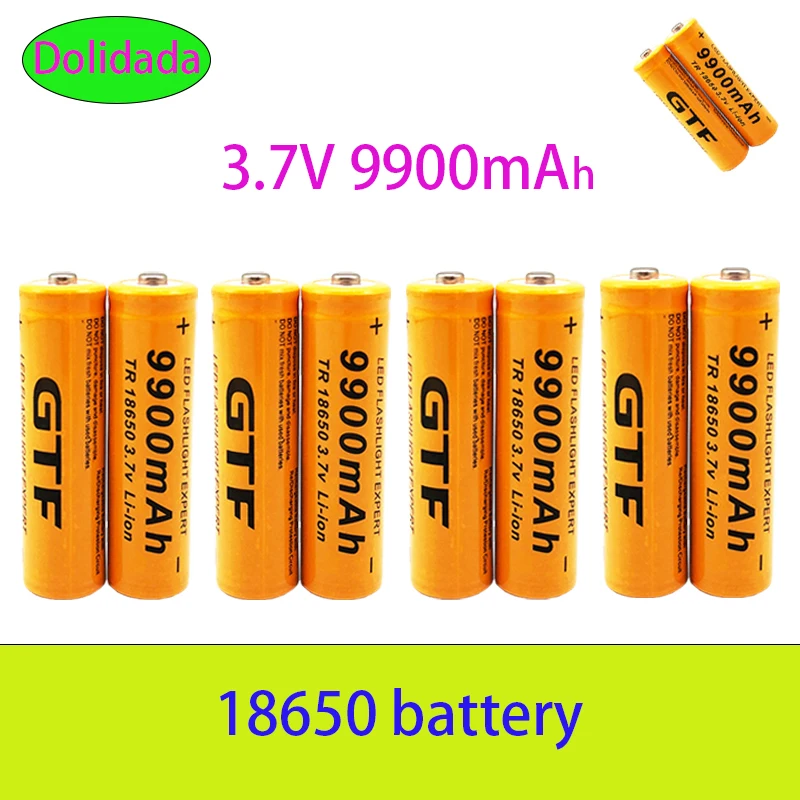 

Brand New 18650Battery 3.7V 9900mAh Rechargeable Li-ion Battery Is A Brand New High Quality Suitable for Strong Light Flashlight
