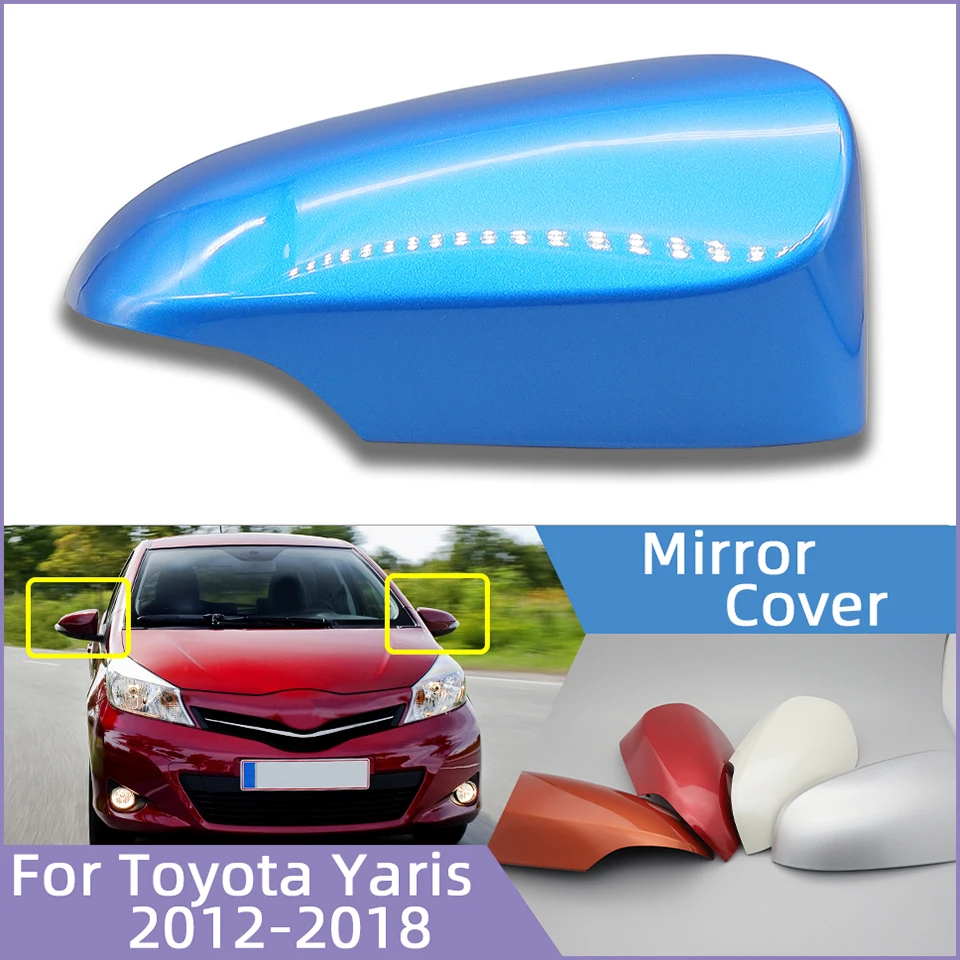 

Auto Rearview Mirror Cover Cap For Toyota Yaris Hatchback 2013 2014 2015 2016 2017 2018 2019 Door Side Mirror Housing Shell Lid