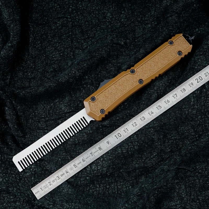 Фото Micro Makora II OTF Knife Tech D2 Складное лезвие Портативные уличные универсальные инструменты EDC Тактические карманные ножи с цинковой алюминиевой ручкой №5