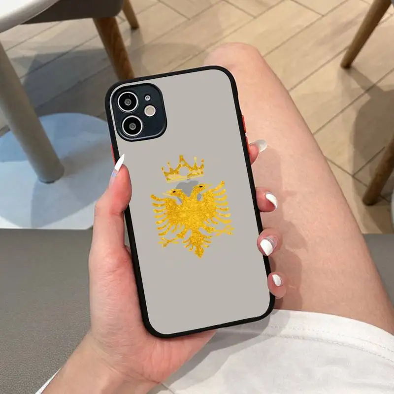 

Albania Albanians National flag Phone Case for iPhone X XR XS 7 8 Plus 11 12 13 pro MAX 13mini Translucent Matte Case