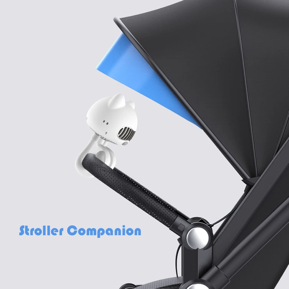 Mini Portable Stroller Fan USB Rechargeable 4000mAh Personal Handheld Neck Tripod Clip On For Car Seat Crib Bike Treadmill | Бытовая