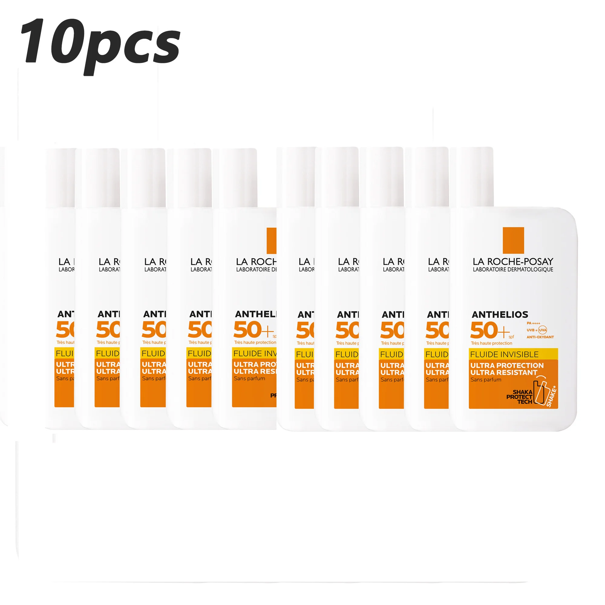 10PCS La Roche Posay Sunscreen SPF 50+ Face Sunscreen Oil-Free Ultra-Light Fluid Broad Spectrum Universal No-Tint Body Face Care