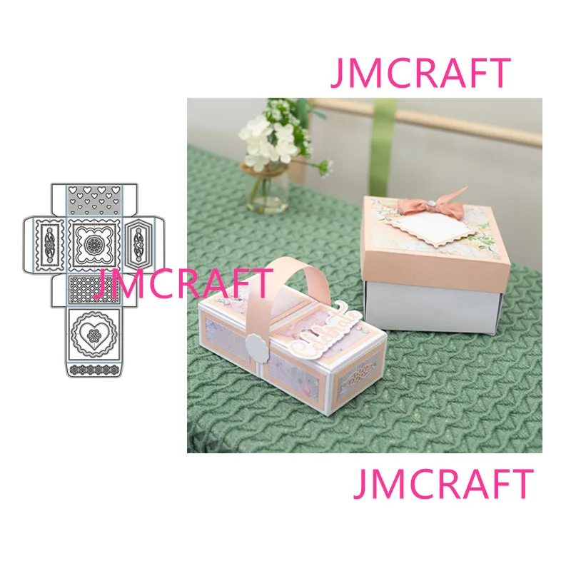 

JMCRAFT 2022 Новая красивая Складная Подарочная коробка #3 металлические Вырубные штампы Сделай Сам Скрапбукинг ручная работа бумажные изделия м...