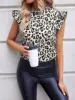 Fashion Leopard Print Summer Blouse For Women Butterfly Sleeve Casual Female Shirts Ladies Tops And Blouses Pullover 5