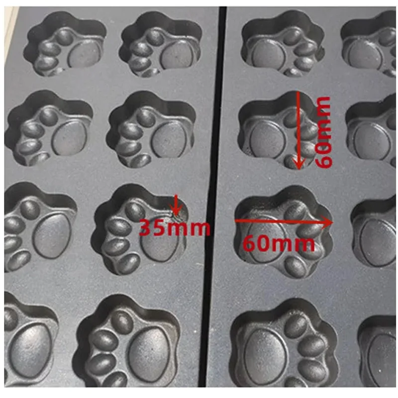 XEOLEO 12 шт. вафельница в форме кошачьей лапы/медведя лапы 3000 Вт электрическая