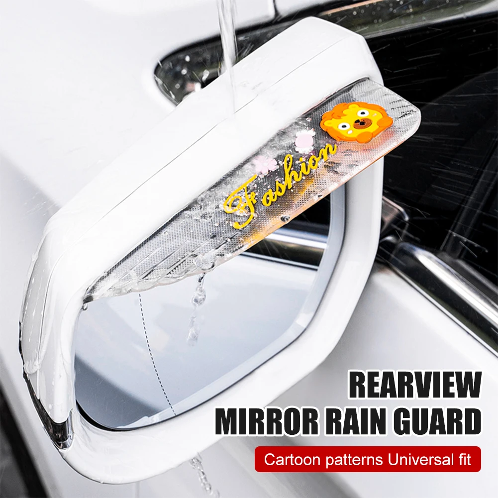 

1 пара универсальных автомобильных зеркал заднего вида защита от дождя милое мультяшное зеркало козырек боковое зеркало защита от дождя дл...