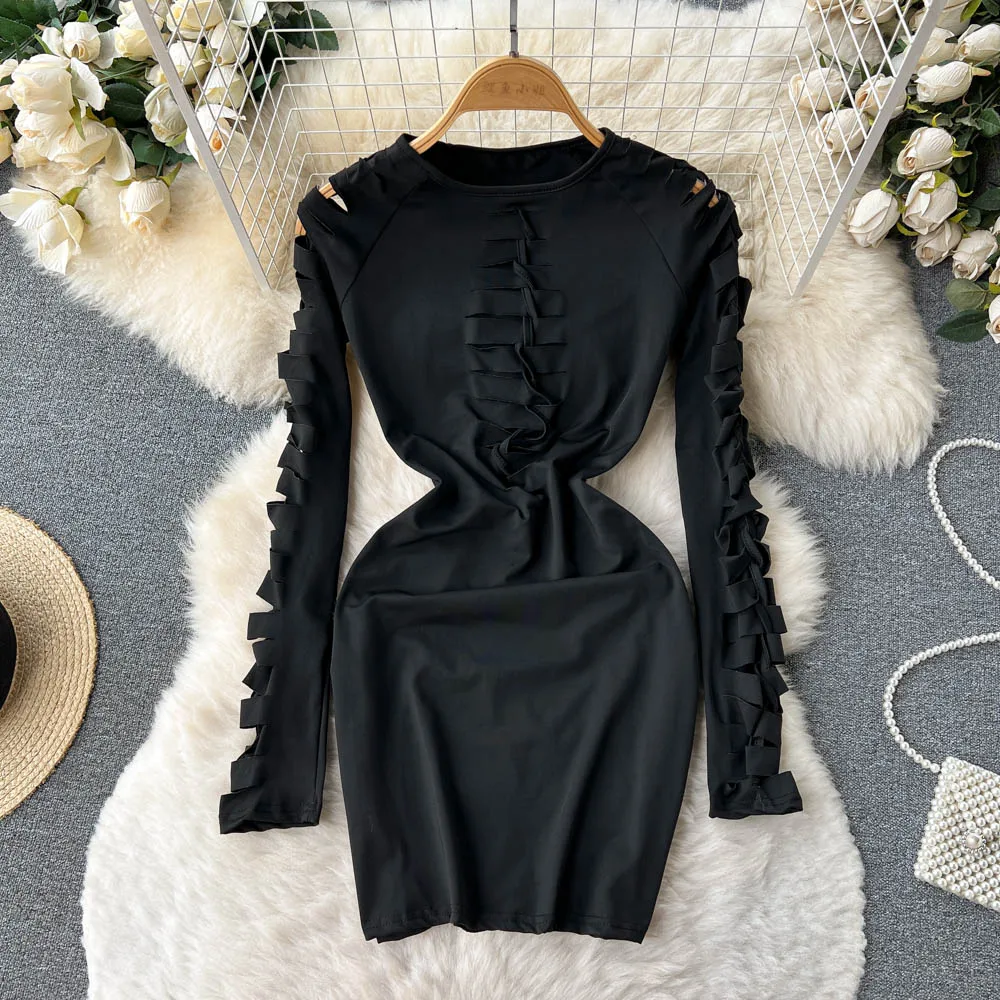 

Женское платье с длинным рукавом, облепосылка ющее платье в европейском и американском стиле на осень