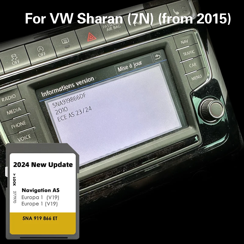 Для VW Sharan 7N из 2015 г. Обновление AS V19 Карта GPS-системы Навигация SD 32 ГБ