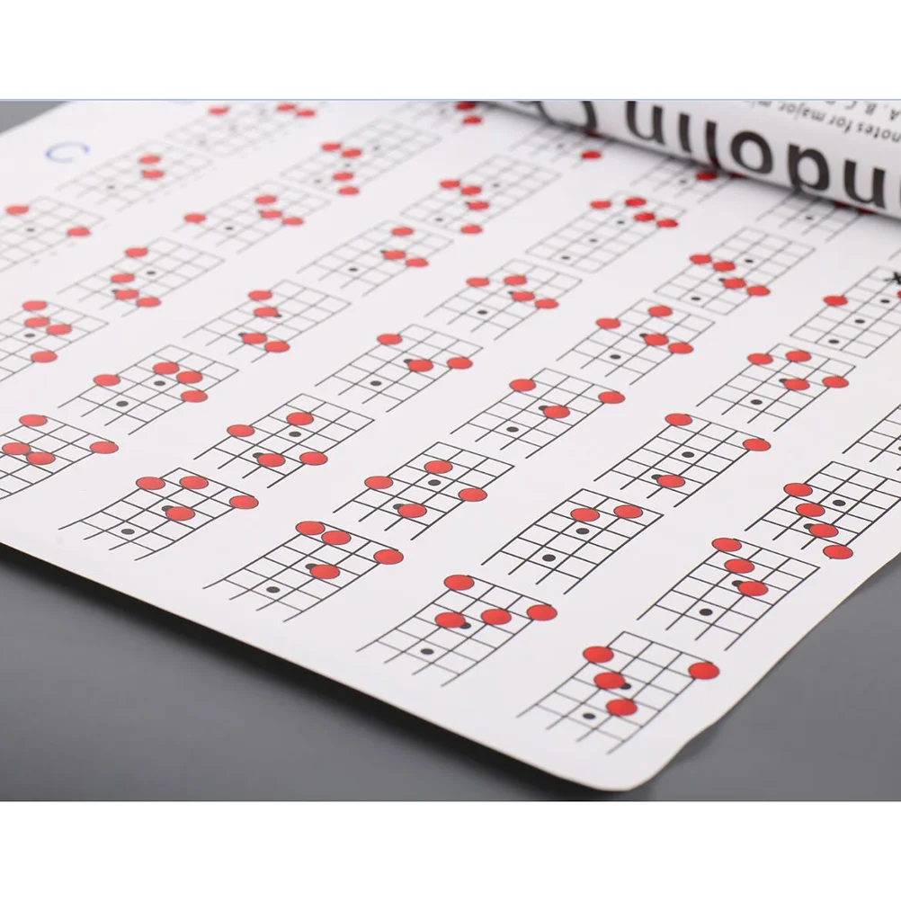 Купить Mandolin Chart Chord Reference Poster Chords Guitar Scales