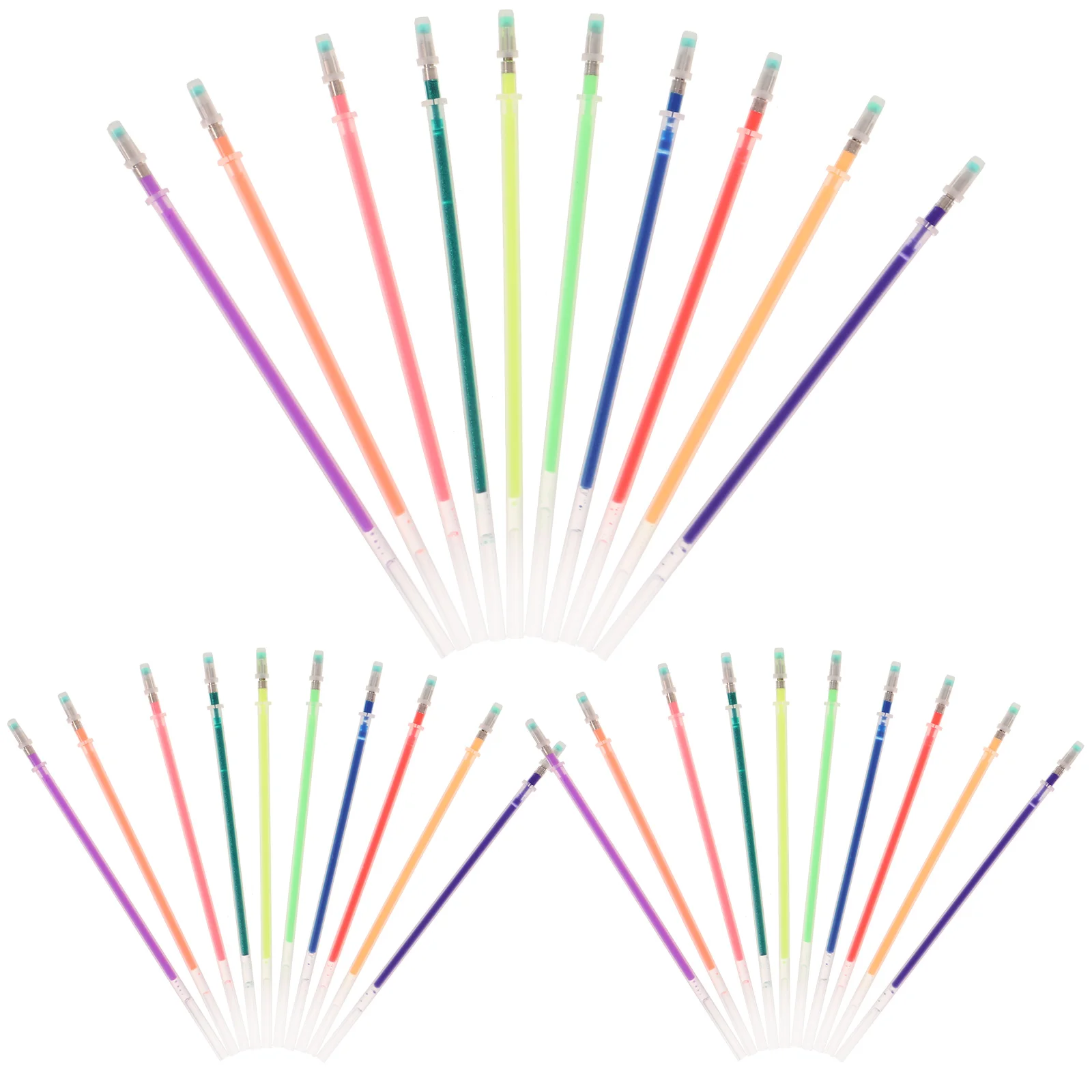 

100 Pcs Morphie Portable Ink Pen Refills Fluorescence Caligraphy Book Practical Writing Plastic Ball Point Black