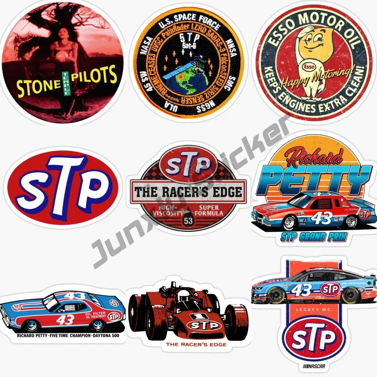 

Retro Racing Hotrod OIL Sticker STP Vintage USA Badge Brand Car Sticker Decal Decor Motorcycle Off-road Laptop Decoration