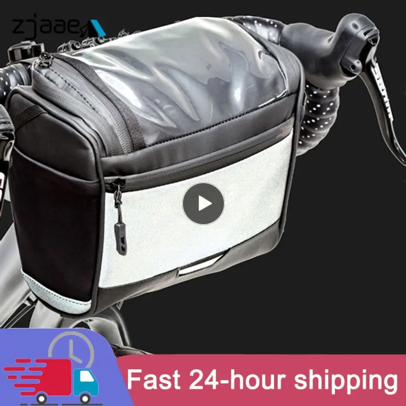 

Bicycle Reflective Bag Big Capacity Waterproof Front Tube Cycling Bag MTB Handlebar Bag Front Trunk Pannier Pack Bike Accessory