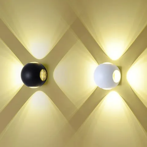 Настенные светодиодные лампы 5 Вт, 12 Вт, 4 луча для гостиной, прикроватное украшение, алюминиевые фонари 110 В, 220 В