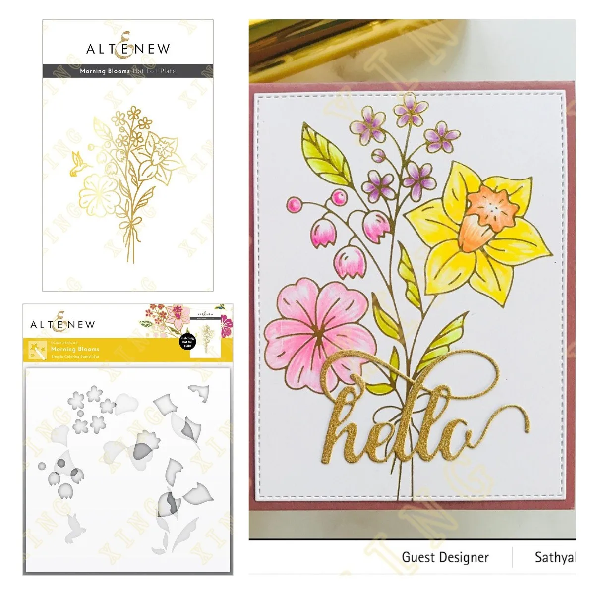 

2022 New Morning Blooms Solid Hot Foil Stencil Scrapbook Diary Decoration Moulds Embossing Template Diy Greeting Card Handmade