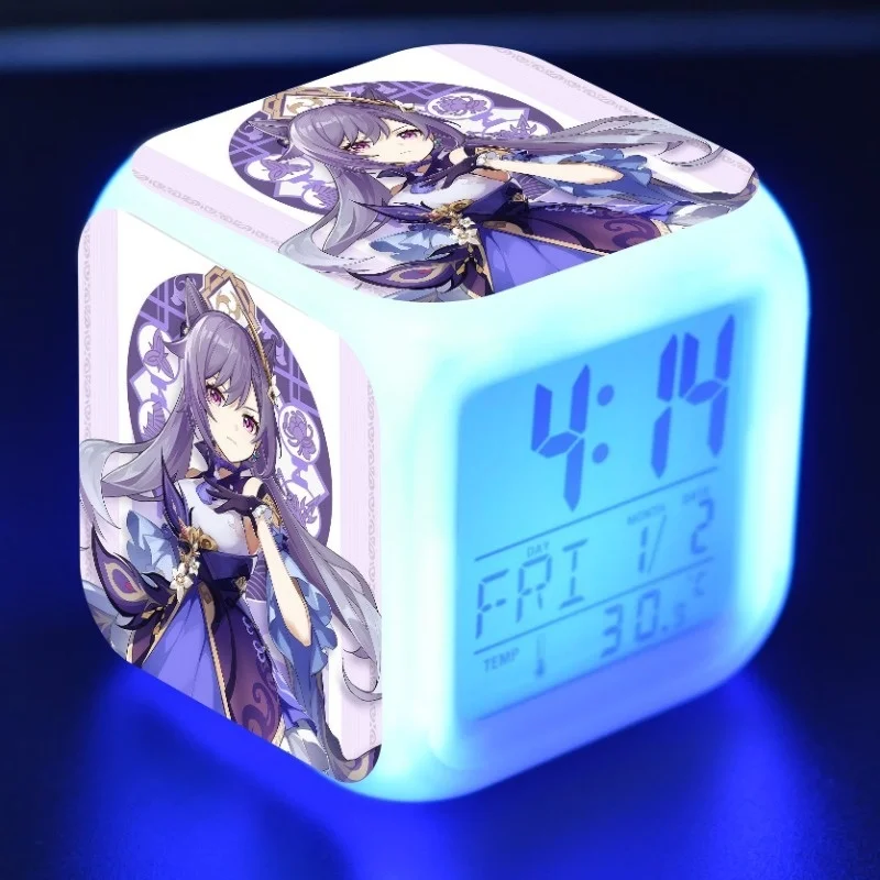 

Genshin Impact Klee Zhongli Digital Clocks LED Alarm Clock Watch Table Digital Electronic Desktop Table Decor TEMP 2021 USB/AAA