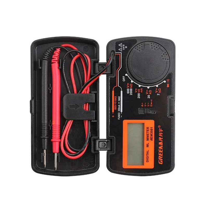 

Q9QD LCD Multimeter Ohm Volt Ampere Test Meter Auto-Ranging Voltmeter AC/DC Multi Tester Pocket Size Home Use